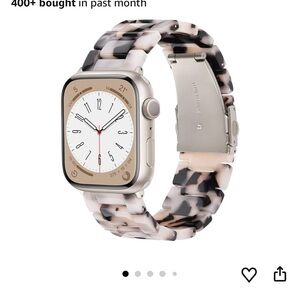 Stylish Women's Watch with Tortoise Shell Band - Apple Watch Band